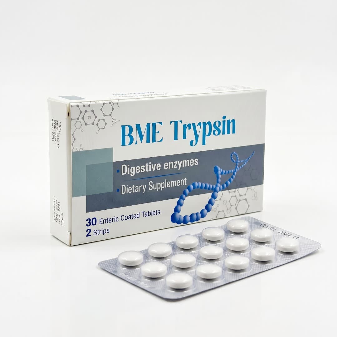 بيمي تريبسين (BME Trypsin) مكمل إنزيمي متطور لتخفيف الالتهابات والتورم - يدعم تعافي الأنسجة وتحسين الدورة الدموية